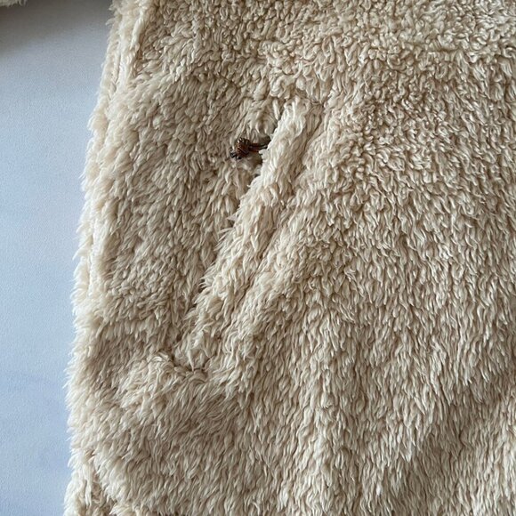 Burton Cream Sherpa Fleece Reversible Full Zip Jacket - Picture 3 of 8